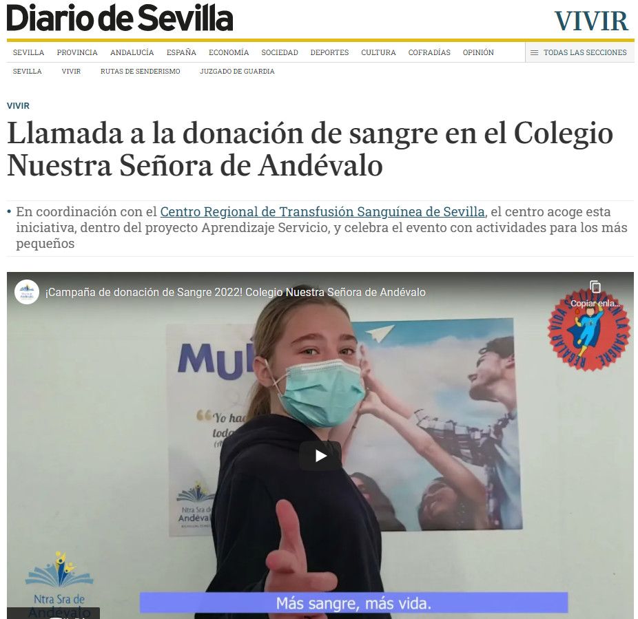 Donación Sangre Diario de Sevilla